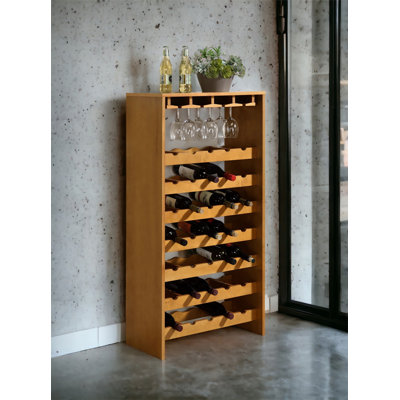 Hanzi Oak Finish Wine Rack