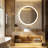 Wall-mounted Round Bathroom Mirror With Led-lights Anti-fog Dimmable Glod Frame Vanity Makeup Mirrors-1003750071