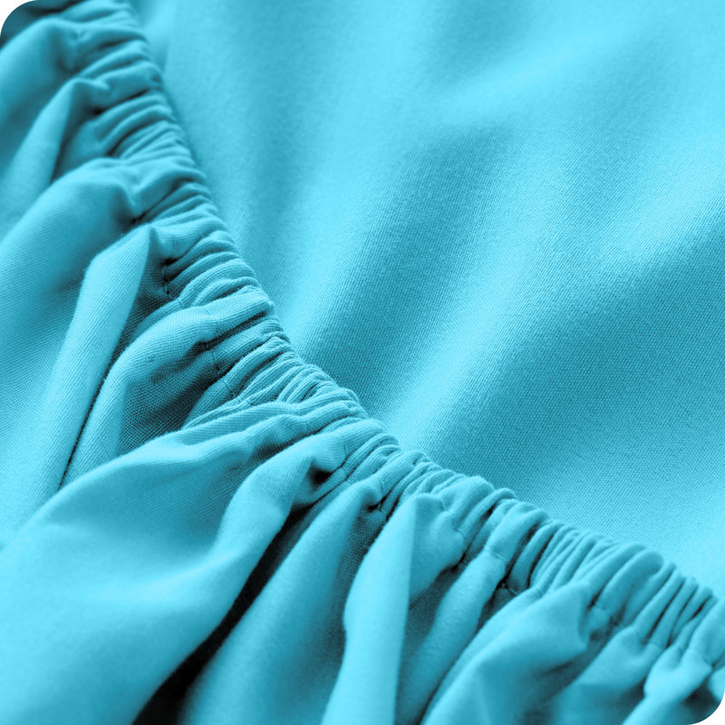 Extra Deep Microfiber Fitted Sheet, Twin XL Fitted Sheet, Aqua