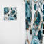 Trindle - Demi-cercle bleu or Marbre abstrait I - Rideau moderne - Velours obscurcissant - 1 panneau-1894435965