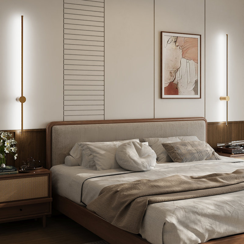 100cm Wide Rotatable Aluminum LED Wall Sconce Golden Light , Gold
