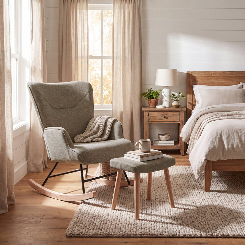 Rocking Chair, Linen, Sand
