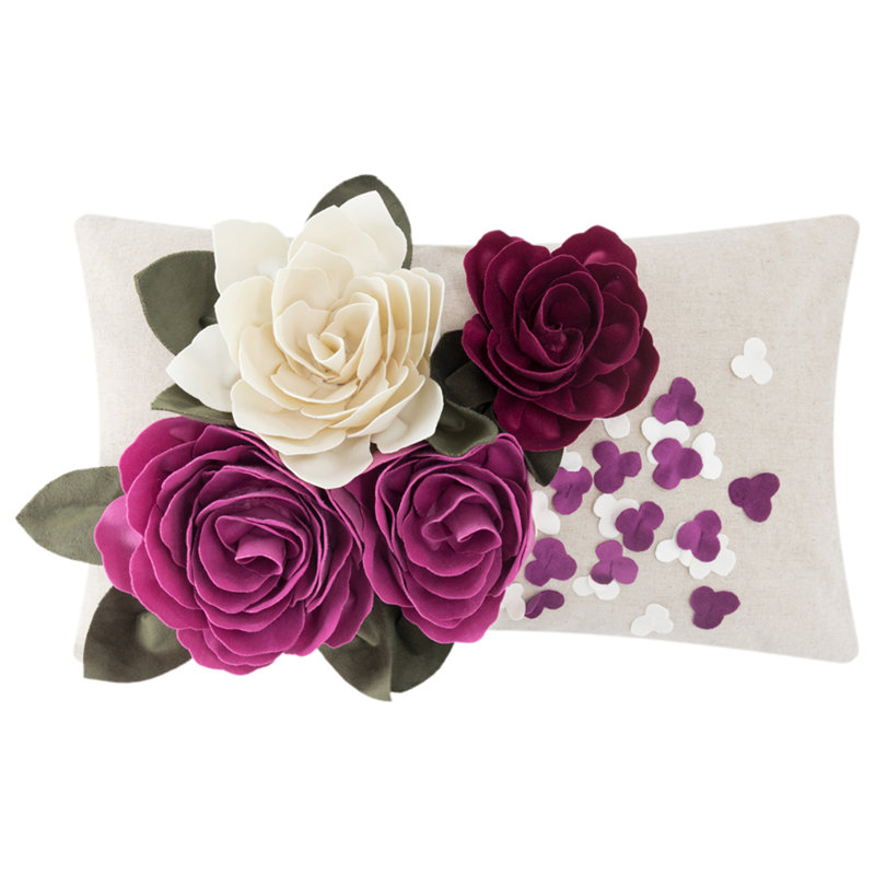 Housse de coussin décoratif, Rose / rouge