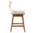 Ramzee Off-White Fabric Counter Stool