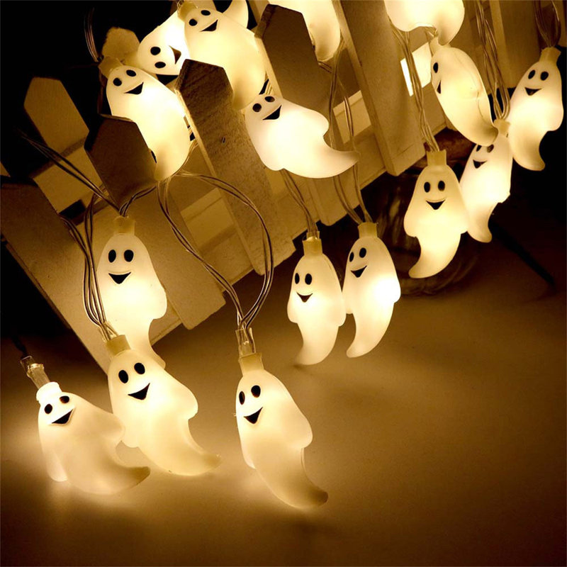 Guirlande d'Halloween guirlande lumineuse à DEL Guirlande décorative d'Halloween lumières de fête de 118 po avec 20 lumières