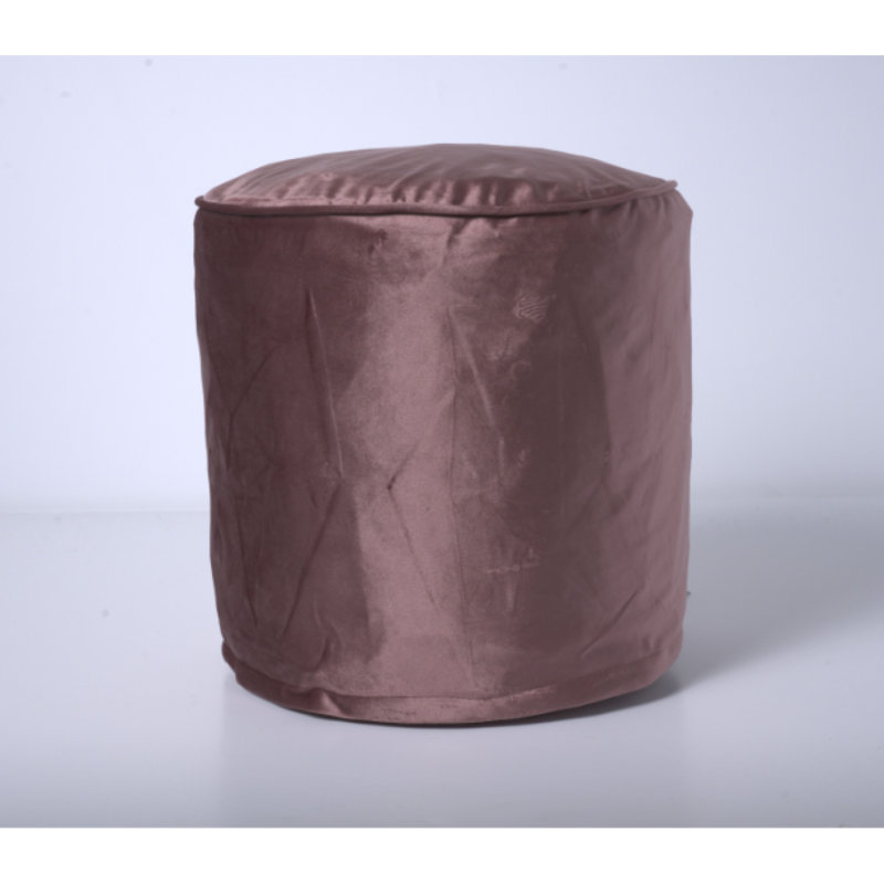 Shimon Cylinder Pouf,  Blush Pink, Pink