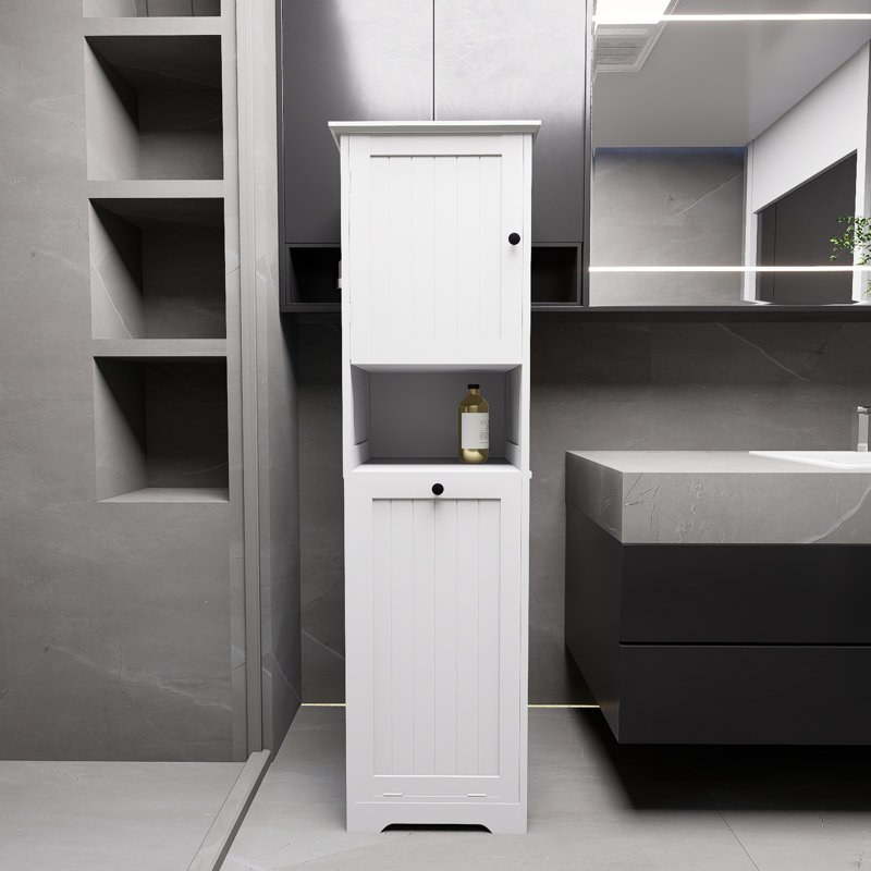 Armoire de tri à linge blanche