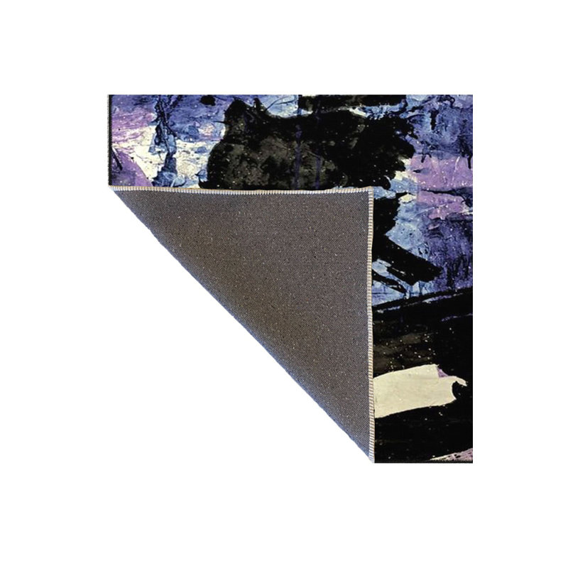 Tapis décoratif moderne à motif mauve lavable, Tapis de couloir 2 pi 6 po x 6 pi 7 po inclus