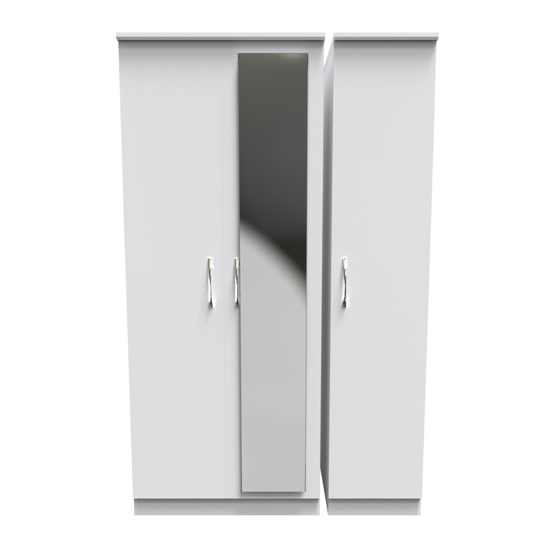 Fully Assembled Avon 3 Door Wardrobe, White