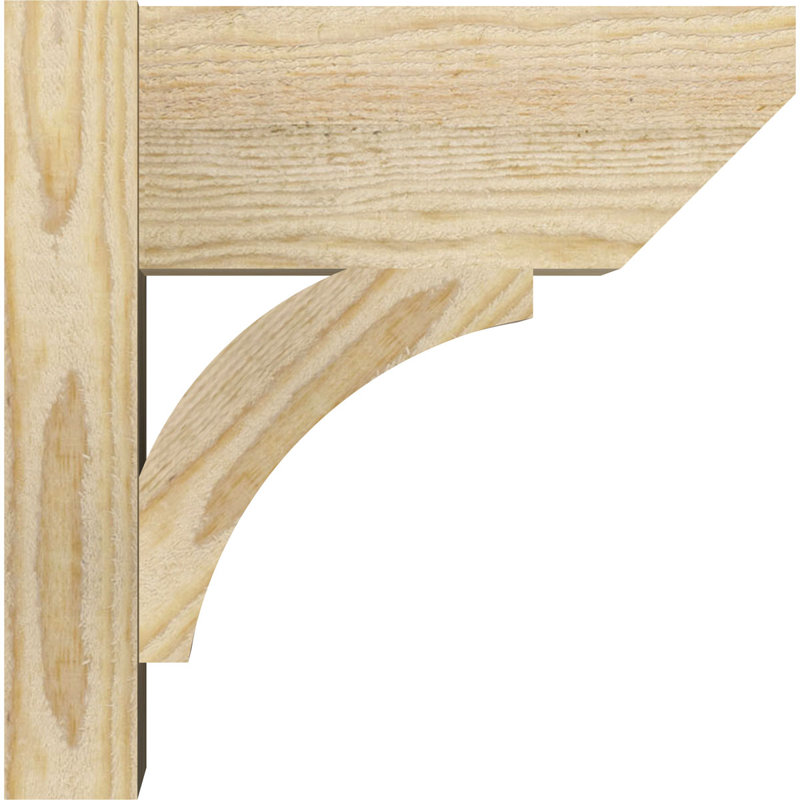 Persienne en bois Thatton, P 12 po x H 12 po, Cèdre rouge de l'Ouest l 5 1/2 po (lisse)