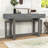 Wood Console Table with Three Drawers-739176295