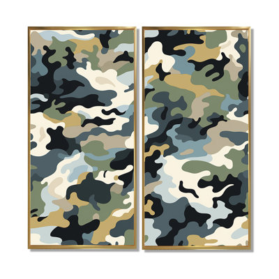 City Camo Concealment  - Modern Wall Art 2-Pieces
