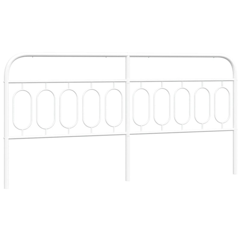 Vidaxl Metal Replace Headboard, 100cm H x 206cm W x 3cm D, White