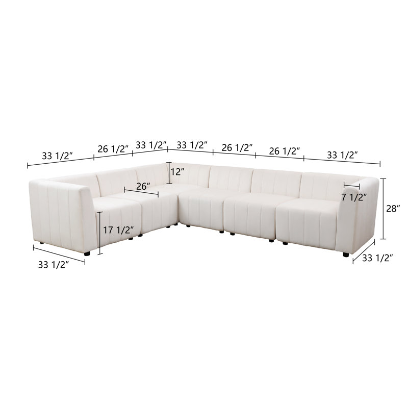 Birol Upholstered L-Shaped Sectional Left Hand Facing