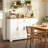 54.3-Inch MDF Sideboard With Four Doors And One Drawer, Featuring Adjustable Shelves And Aluminum Alloy Handles.-128851909