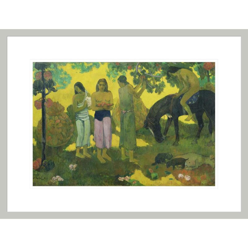 Rupe Rupe (Fruit Gathering) par Paul Gauguin - Estampe numérique encadrée, 16.62" H x 21.75" W