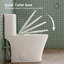 Toilette allongée une pièce, siège confortable de 17 po de hauteur avec siège ADA, toilette à double chasse 0,8 / 1,26 GPF avec bouton carré, cuvette blanche
