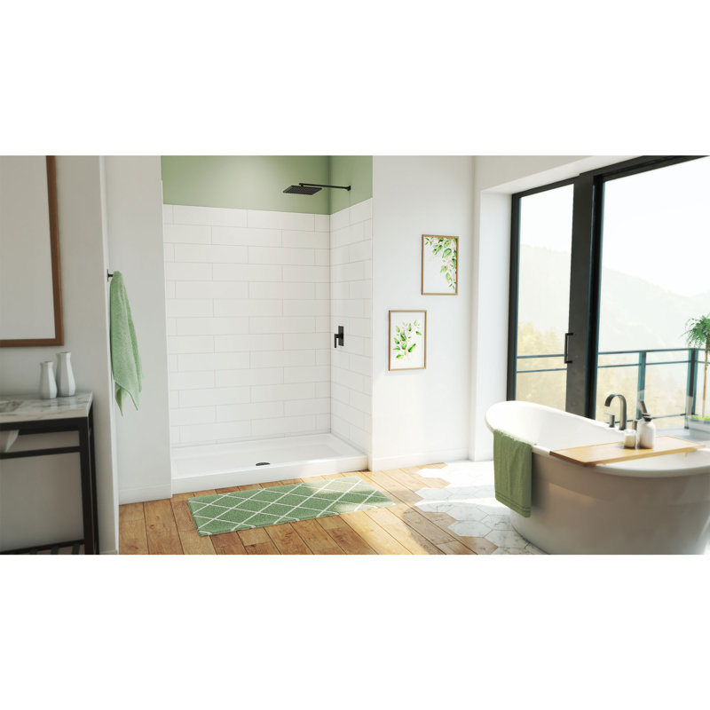 Dreamstone 60 W x 34 D x 84 H Rectangle Shower Stall and Base Included