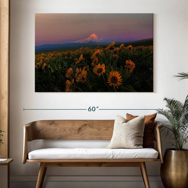 Alvord Mount Hood Flower Field, 34" H x 51" W