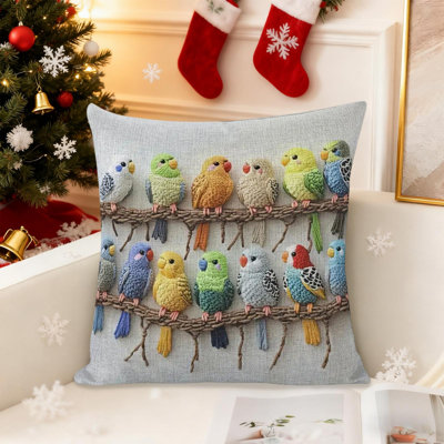 Ensemble de coussins décoratifs de couleur pour oiseaux