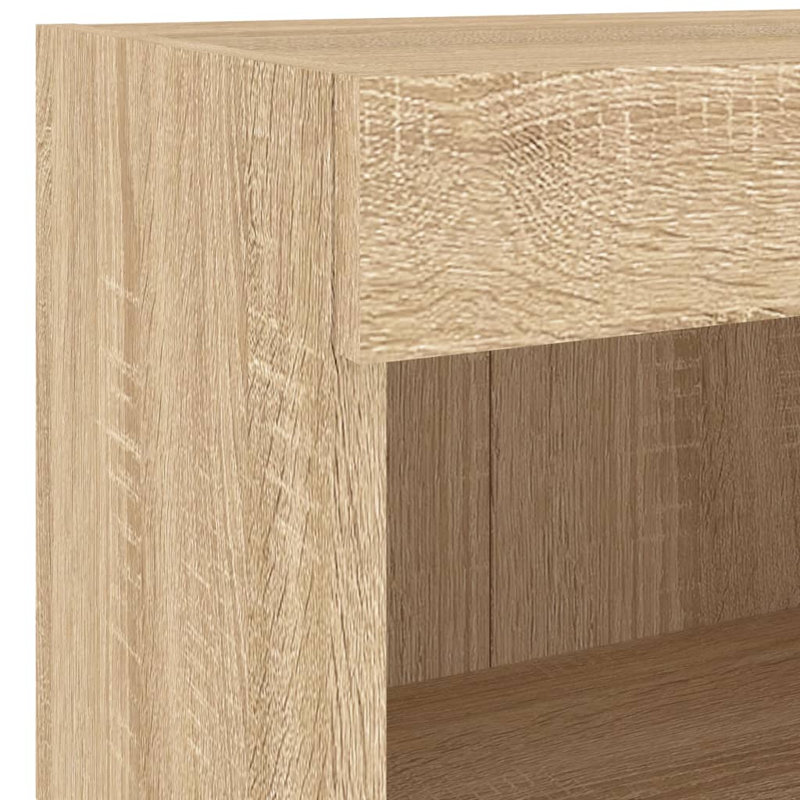 Baro Unfinished TV Stand with Fireplace Included, Sonoma Oak