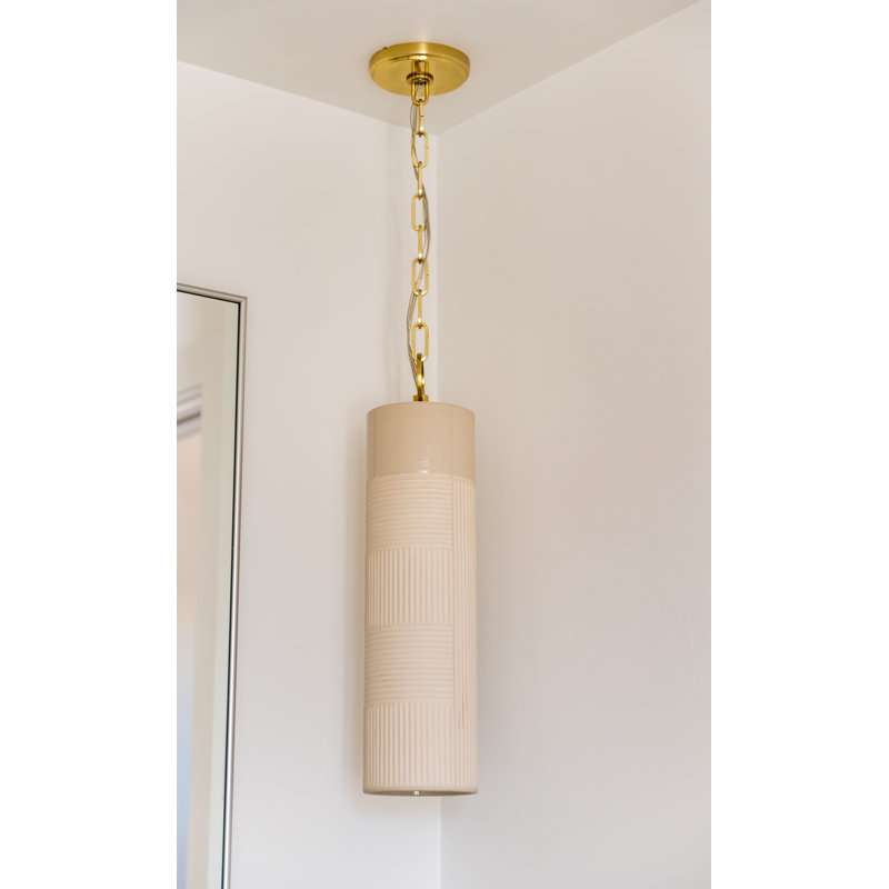 Brookville 1 - Light Pendant, Stripe Combo Ceramic
