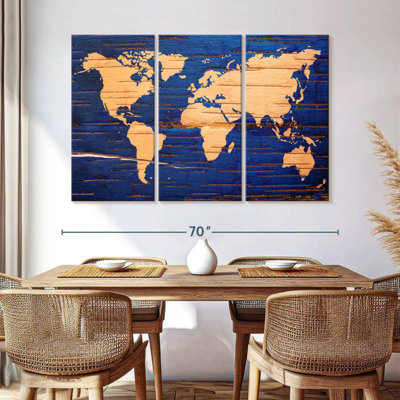  «Birch Cork World Map»