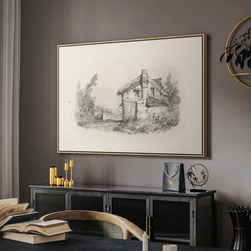 "Croquis rétro-L" sur toile, H 27 po x l 41 po
