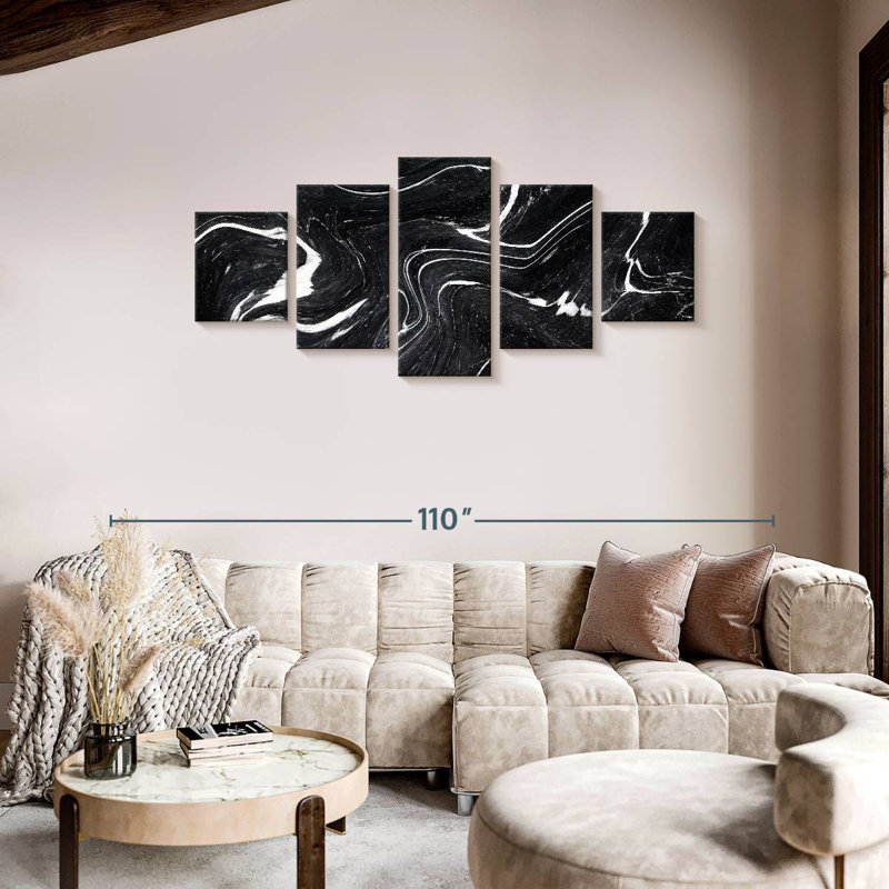 Black Flow, 36" H x 80" W