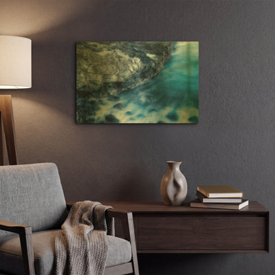 «Cerulean» par Dennis Frates, art mural en métal, 24 po x 16 po