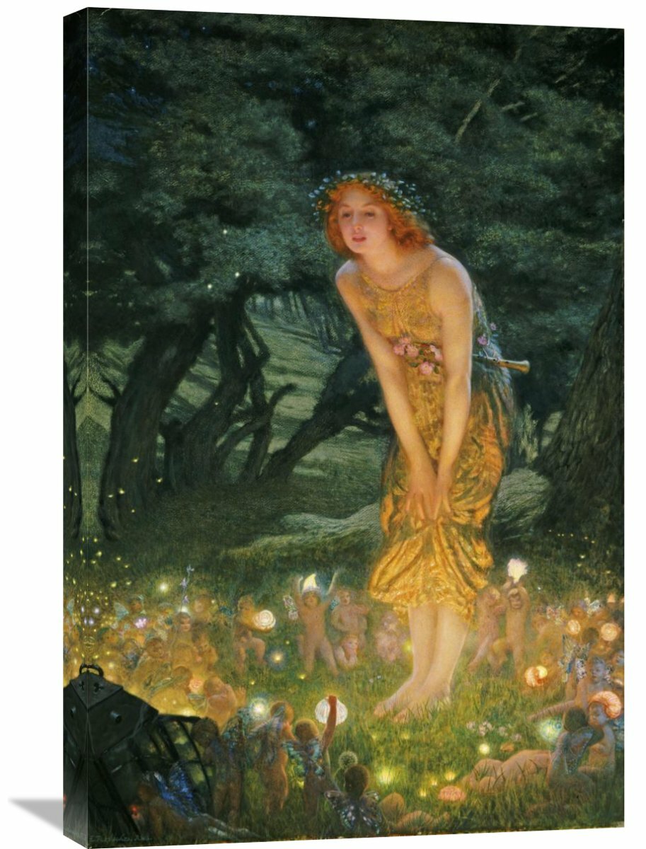 Midsummer Eve by Edward Robert Hughes Painting Print on Wrapped Canvas