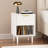 22.92'' H White Modern Nightstand With One Drawer And Open Shelving, Gold - Trimmed Knob, Bedroom Decor Element, Legs 22.92