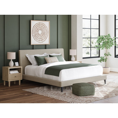 Marmion Upholstered Bed With Roll Slats