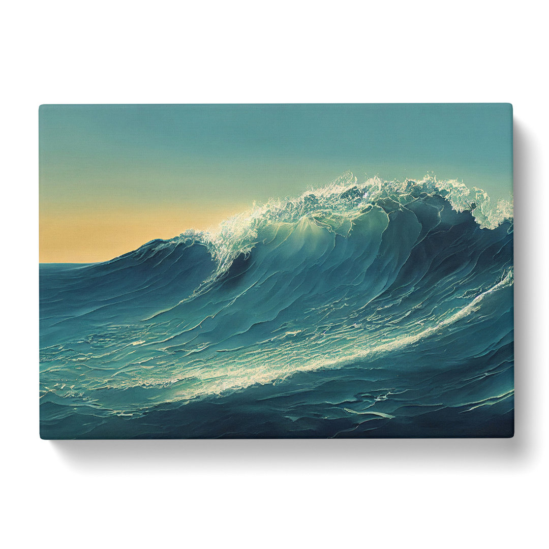 Ocean Wave Sunrise Vol.3 - Wrapped Canvas