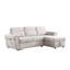 97"W Beige Chenille Reversible Sleeper Sectional Sofa Chaise With USB Charger