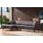 Modern Corner Sofa with Turnable Backrest, Dark Grey, 55.1 x 106.3 x 26.4 inches | Beech Wood Frame & Chipboard, 100% Polyester Fabric | Includes 2 Pillows with Foam & Silicone | Stylish Scandinavian Design for Living Room-1619309906-1619309908