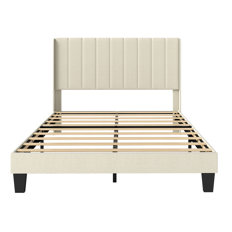 Upholstered Bed, Beige, Double (4'6)