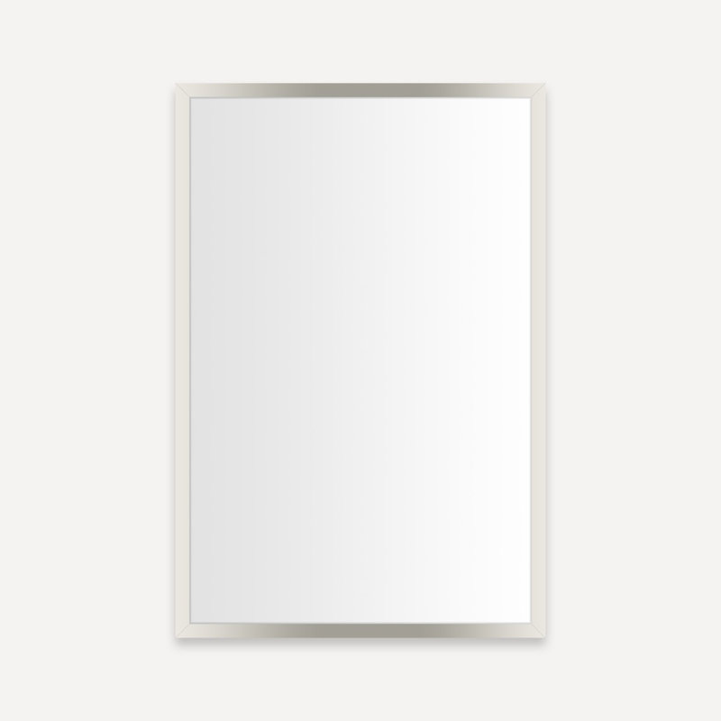 Pharmacie profils à bord poli réversible, 30 po x 19,25 po x 6 po, Nickel poli