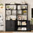 63" Tall Bookcase With Doors, 3-tier Open Storage Shelves, Anti-tipping & Back Panel Design, Freestanding Bookshelf, Black-161128558