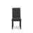 6 Piece Dinner Table Set contain A Kitchen Table and a Dining Bench 4 Dark Gray Polyester Fabric Person Chairs with Stylish Back- Black Finish-829853542-864873371-864873368