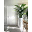 White Faux Marble Floor Vase Planter