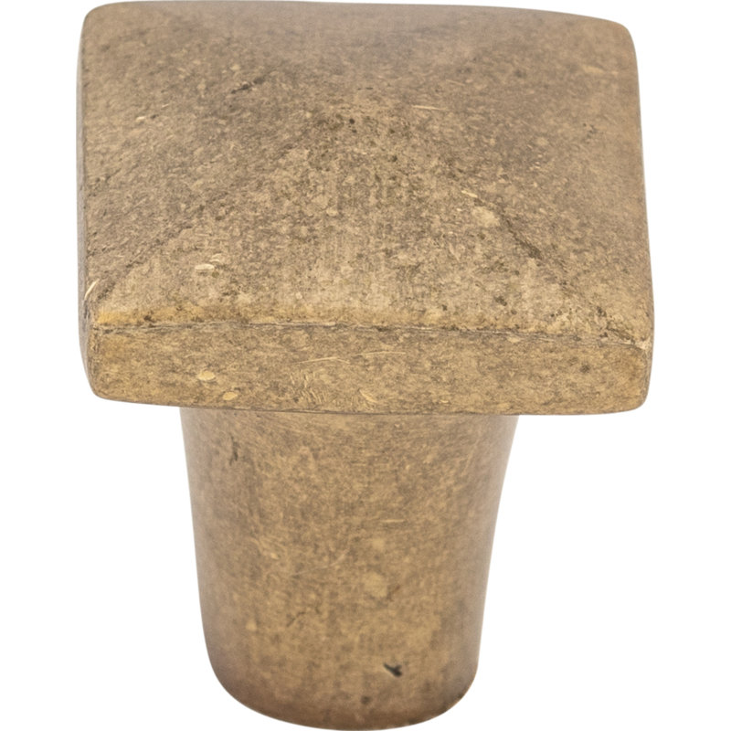 Aspen 3/4" Length Square Knob, 7/8" Length, Light Bronze