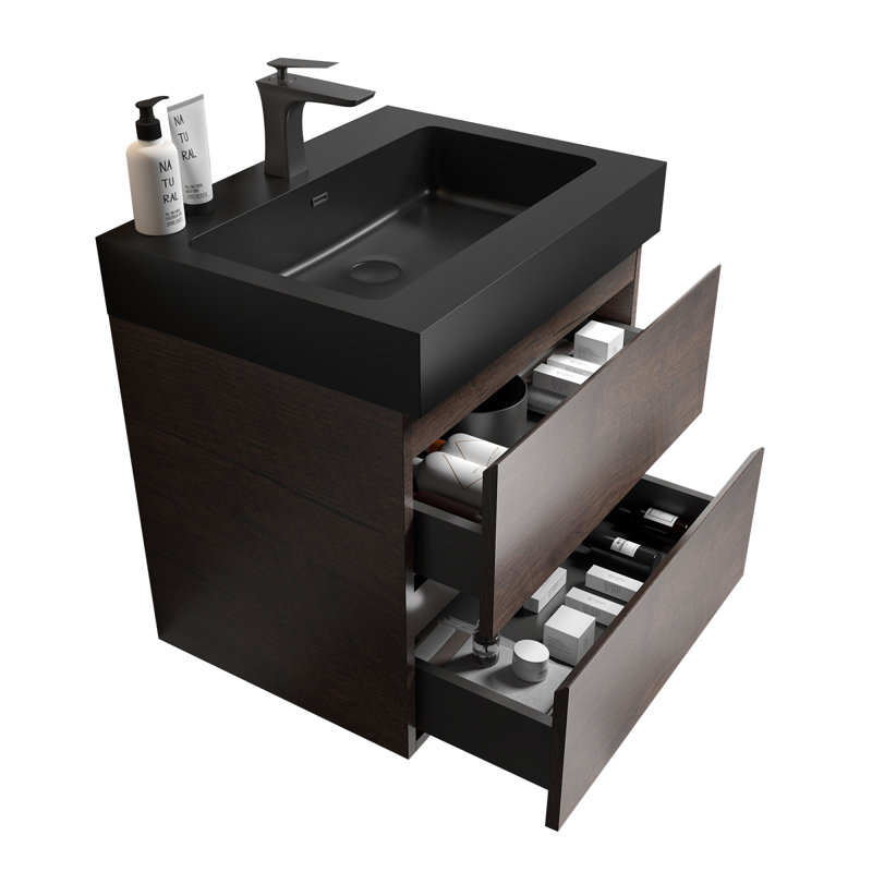 Ensemble de meuble-lavabo l 24 po Pratunam, Noir