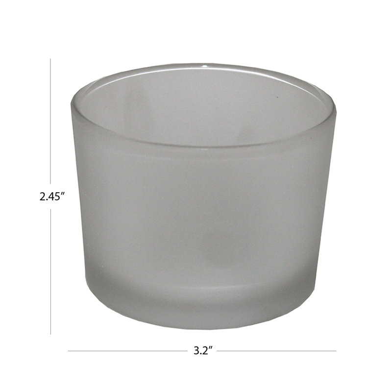 2.45'' H Glass Tabletop Votive Holder, Frosted
