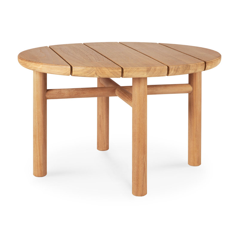 Quatro Outdoor Round Teak, 23.2" Diameter 