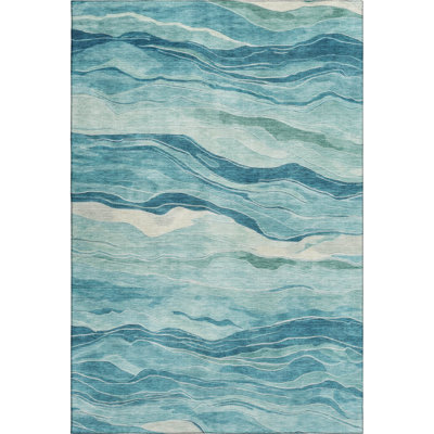 Premium Machine Washable Alijah AMF1246 Stripes Rug
