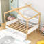 Lit en bois avec tiroirs de rangement, tablettes et lattes-607626006