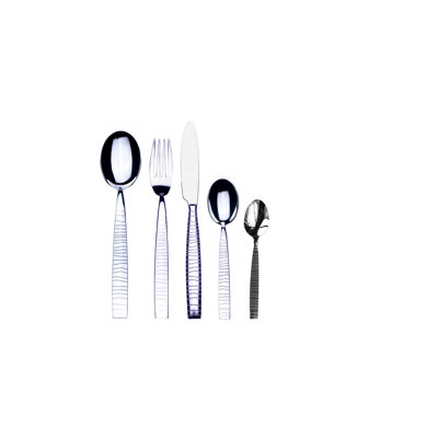 Tigre Flatware Set with Moka Spoons - 30 Pieces - Stainless Steel