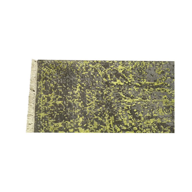 Hand-Knotted High-Quality Gray and Yellow Area Rug