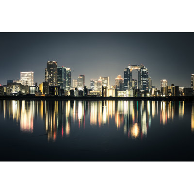 Carrieanne Night Cityscapes 1 Piece Wrapped Canvas Wall Art